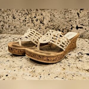 Mudd Woven Cork Wedges, Womens Size 8.5